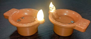 Water burning lamps also in the market on Diwali