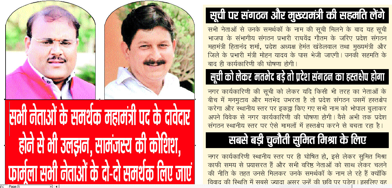 कल तक कार्यकारिणी के लिए 25 नाम तय करना मुश्किल