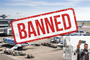 If caught taking photographs at Indore Airport, a fine of ten thousand rupees!